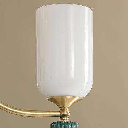 Timeless Luxury Fluted Accent Glass Shade Chandelier