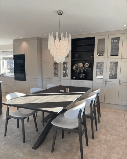 Modern Sophisticated Dandelion Style Textured Glass Chandelier