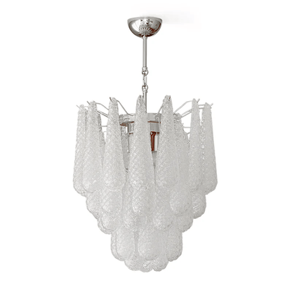 Modern Sophisticated Dandelion Style Textured Glass Chandelier