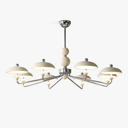 Disc Shade Spherical Accent Chrome Acrylic Chandelier
