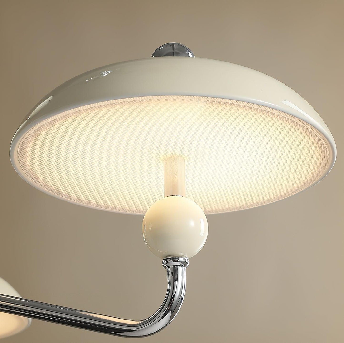 Disc Shade Spherical Accent Chrome Acrylic Chandelier