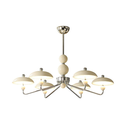 Disc Shade Spherical Accent Chrome Acrylic Chandelier