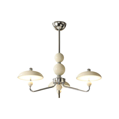 Disc Shade Spherical Accent Chrome Acrylic Chandelier