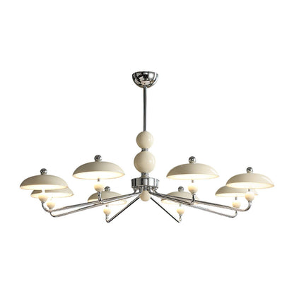 Disc Shade Spherical Accent Chrome Acrylic Chandelier