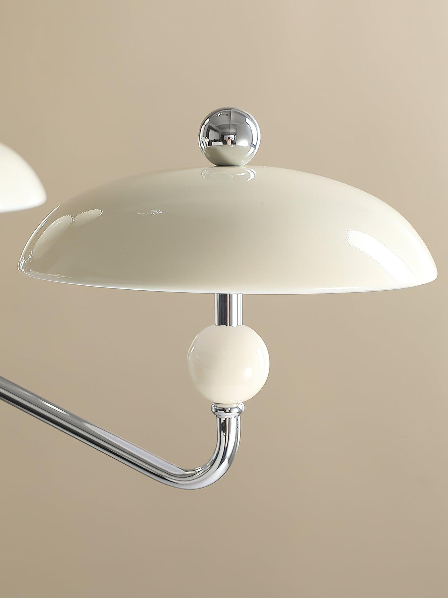 Disc Shade Spherical Accent Chrome Acrylic Chandelier