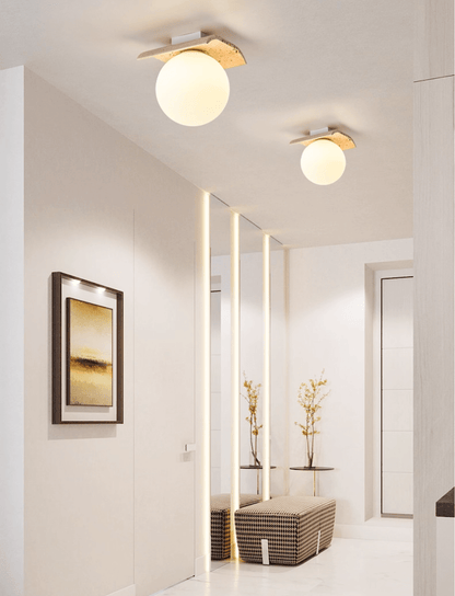 Yellow Travertine Ceiling Light