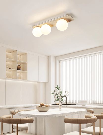 Yellow Travertine Ceiling Light