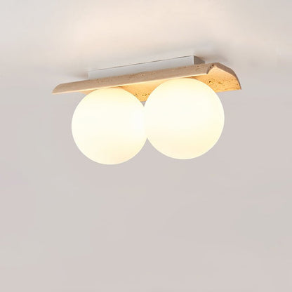 Yellow Travertine Ceiling Light