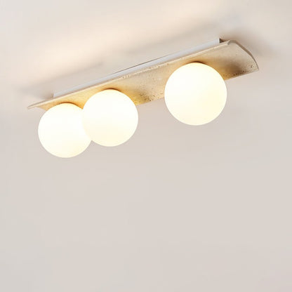 Yellow Travertine Ceiling Light
